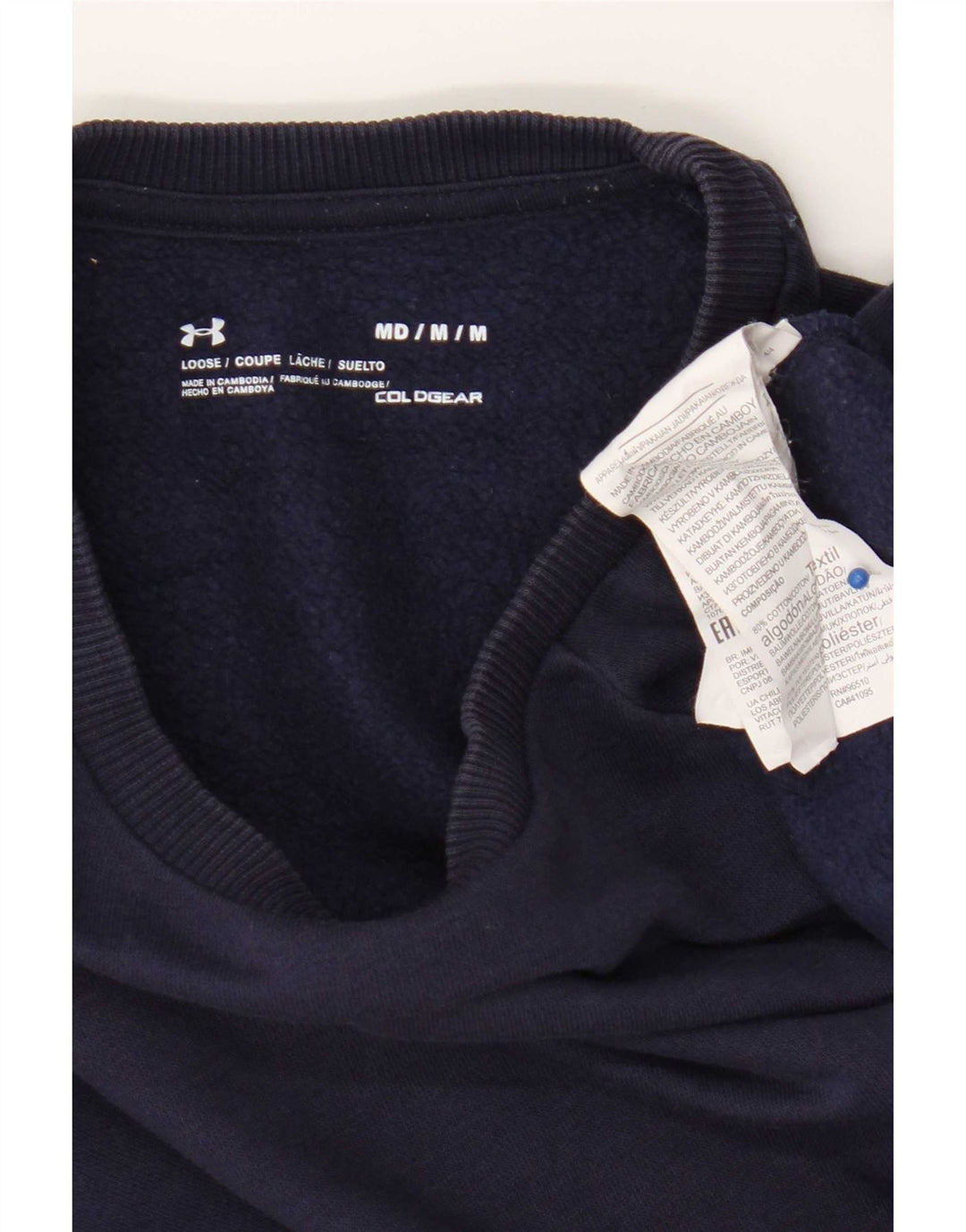 Męska bluza Under Armour Cold Gear, średnia, granatowa, bawełniana