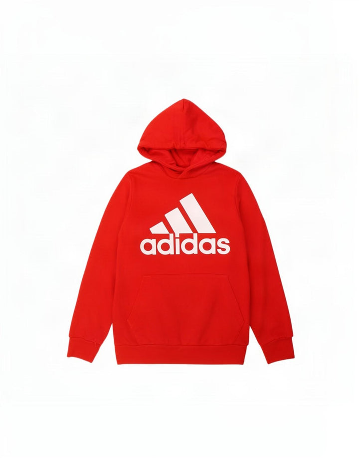 Męska bluza z kapturem Adidas Graphic, średnia czerwona, bawełniana