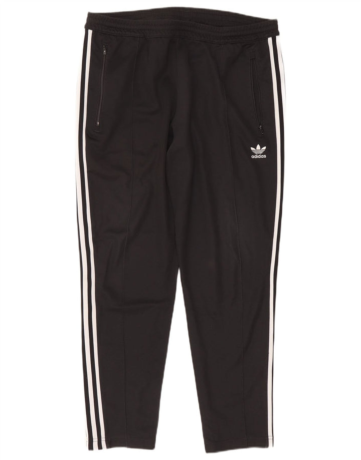 Męskie spodnie dresowe Adidas, duże, czarne, bawełniane