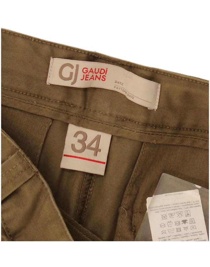 Męskie spodenki cargo Gaudi W34, duże, bawełniane w kolorze khaki