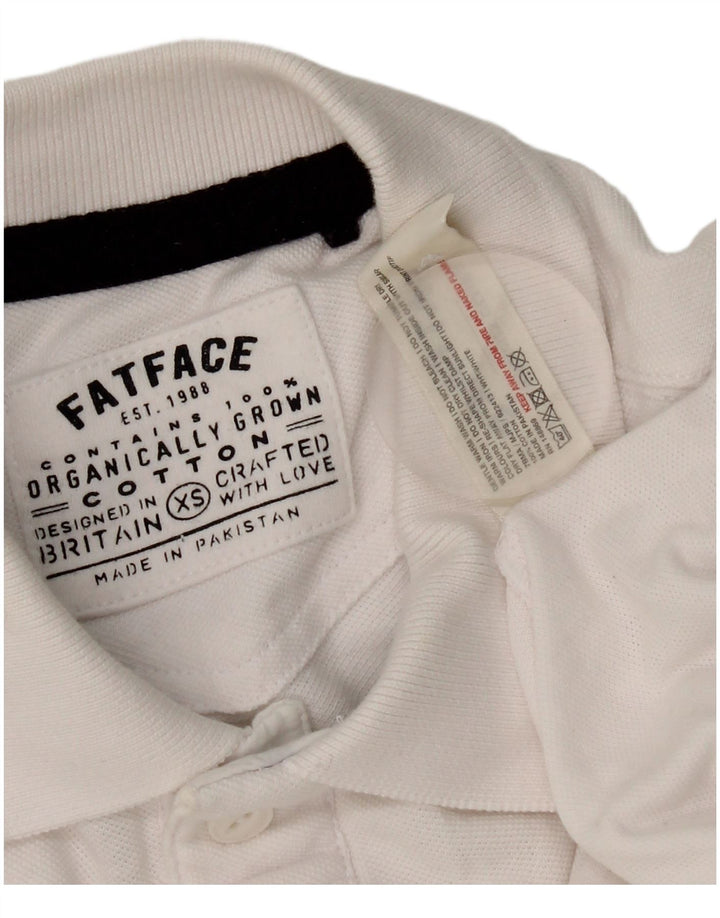 Męska koszulka polo Fat Face XS, biała, bawełniana