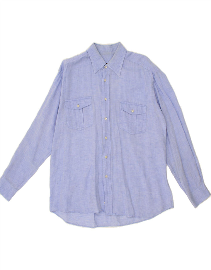 ROCCOBAROCCO Mens Shirt XL Blue Vintage Roccobarocco and Second-Hand Roccobarocco from Messina Hembry 