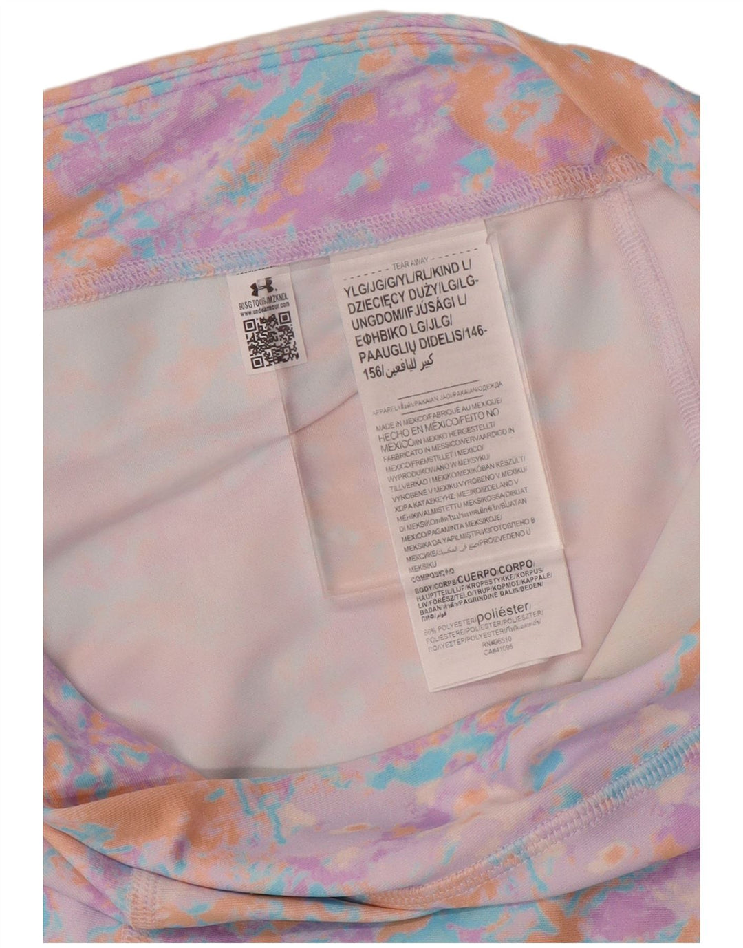 Legginsy dziewczęce UNDER ARMOUR 11-12 lat, duże, wielokolorowe, w kolorze krawata