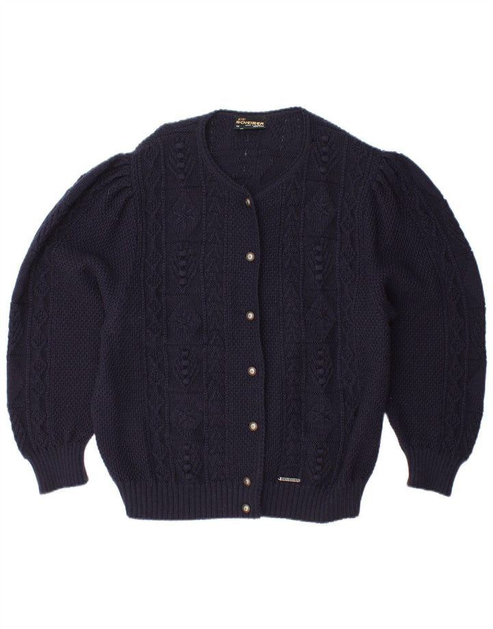 Sweter damski SIGI SCHEIBER EU 46 XL, granatowo-wełniany