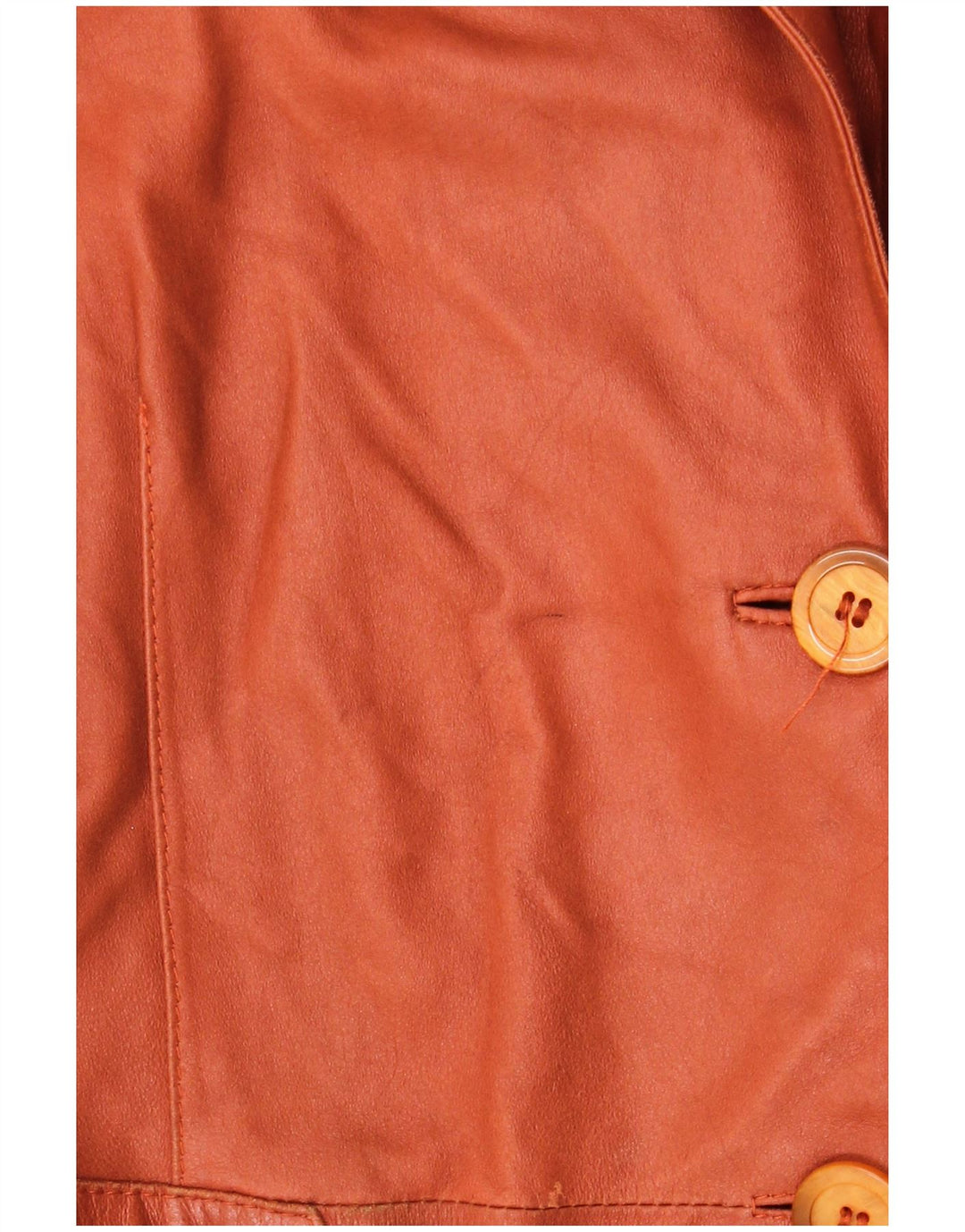 ELEGANCE PARIS Damska marynarka zapinana na 2 guziki UK 20 2XL Brązowa skóra