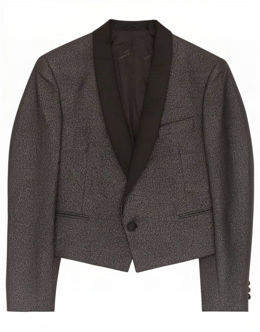 Męska marynarka zapinana na 1 guzik Pierre Cardin IT 50 XL, czarna wełna