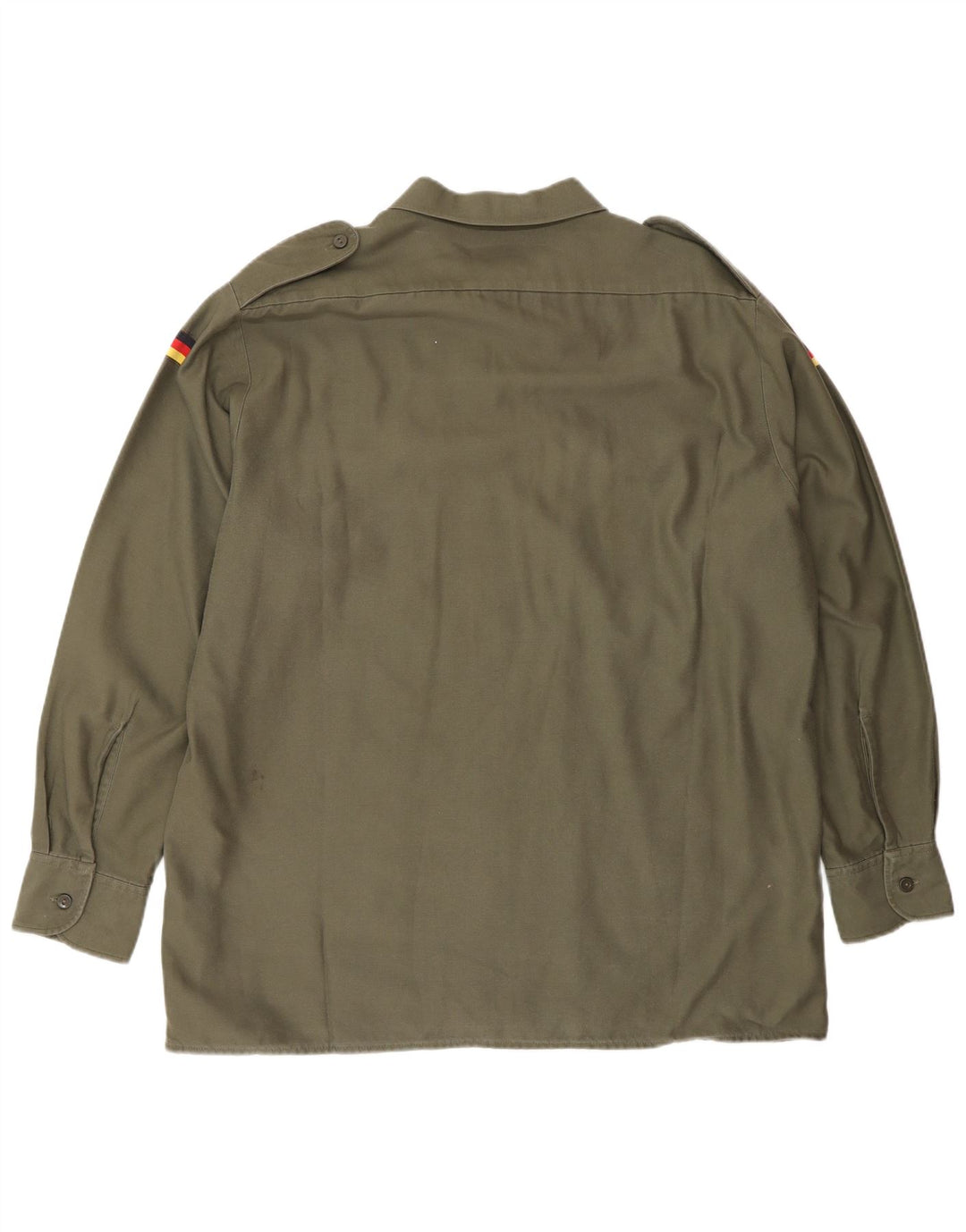 Koszula męska w stylu vintage, rozmiar 43/44 XL, khaki, poliester