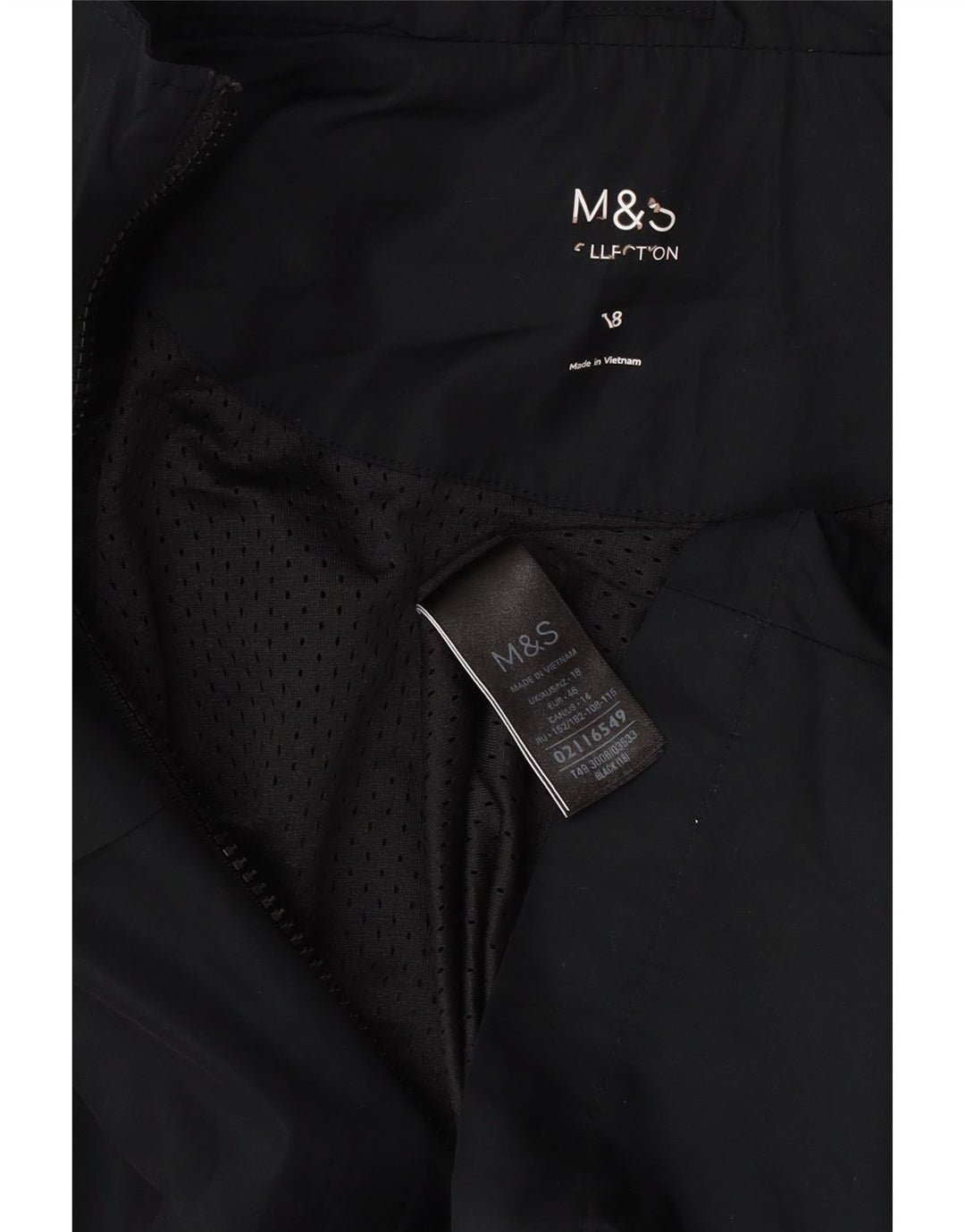 Marks & Spencer Damska kurtka przeciwdeszczowa z kapturem, oversize, UK 18 XL, granatowa