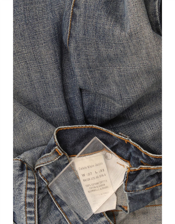 Damskie jeansy Calvin Klein Bootcut W27 L27 Niebieskie bawełniane