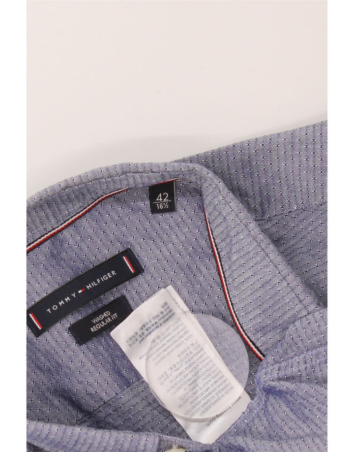 Koszula męska Tommy Hilfiger rozmiar 42 16 1/2 Średni granatowy geometryczny