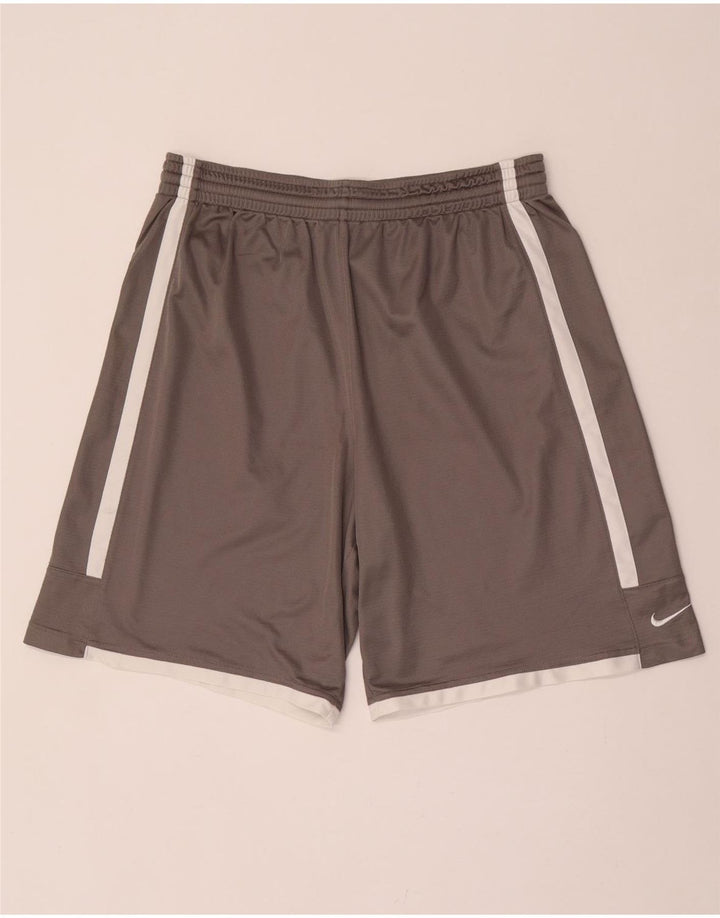 Męskie spodenki sportowe Nike Dri Fit XL, szary, poliester z blokami kolorów