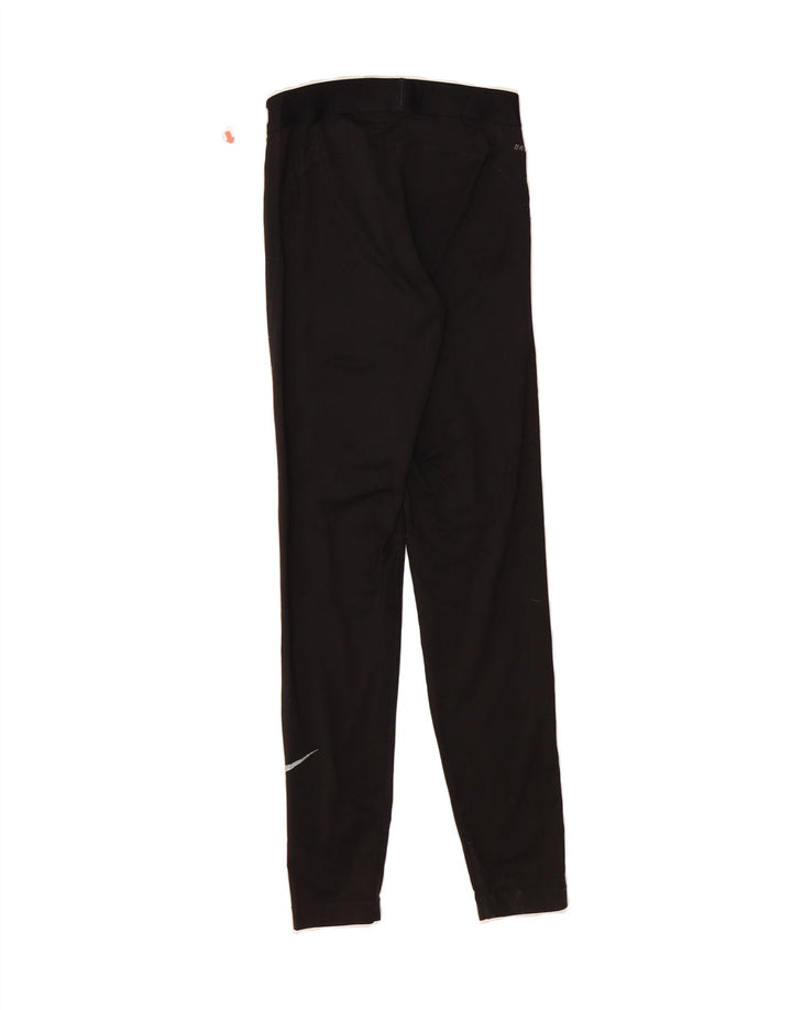 NIKE Womens Dri Fit Graphic Leggings UK 8 Small  Black Polyester Vintage Nike and Second-Hand Nike from Messina Hembry 