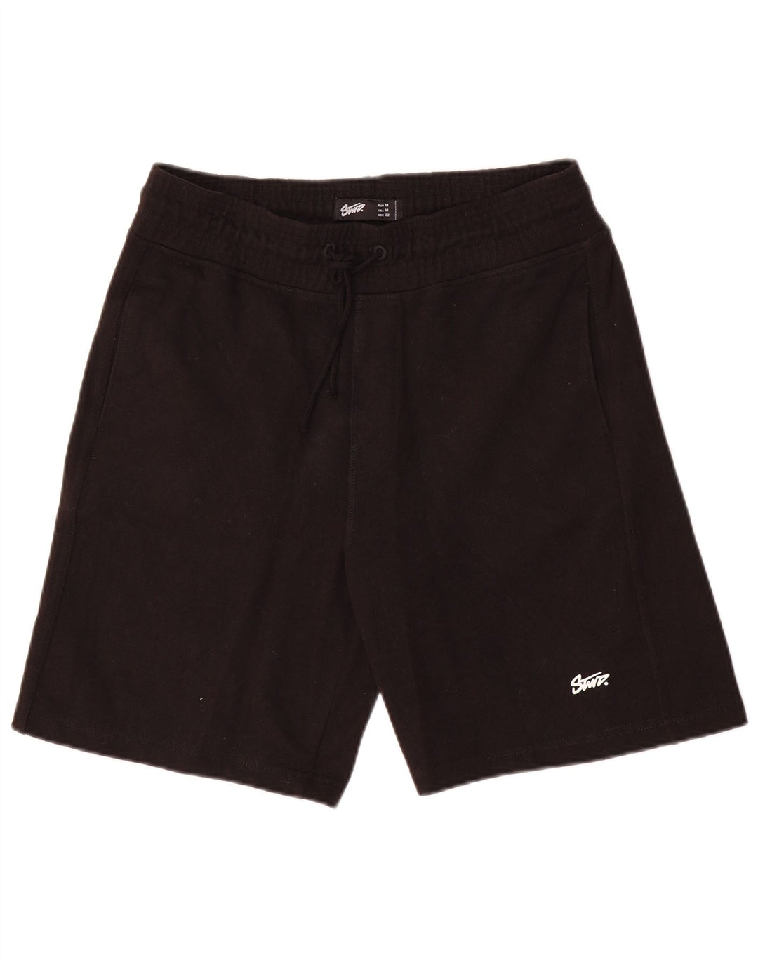 Męskie spodenki sportowe Pull & Bear, średniej wielkości, czarne, bawełniane