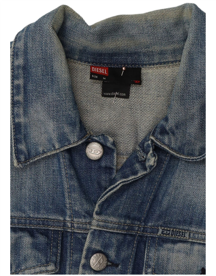 DIESEL Chłopięca kurtka dżinsowa 9-10 lat, średnia niebieska, bawełniana
