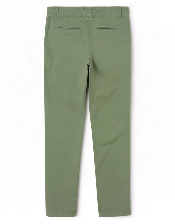 Damskie proste spodnie chino Fat Face UK 12 Medium W30 L30 Zielona bawełna