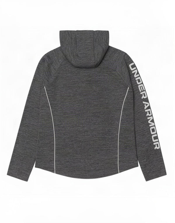 Damski top Under Armour o luźnym kroju z grafiką, z długim rękawem, UK 18 XL, szary nakrapiany