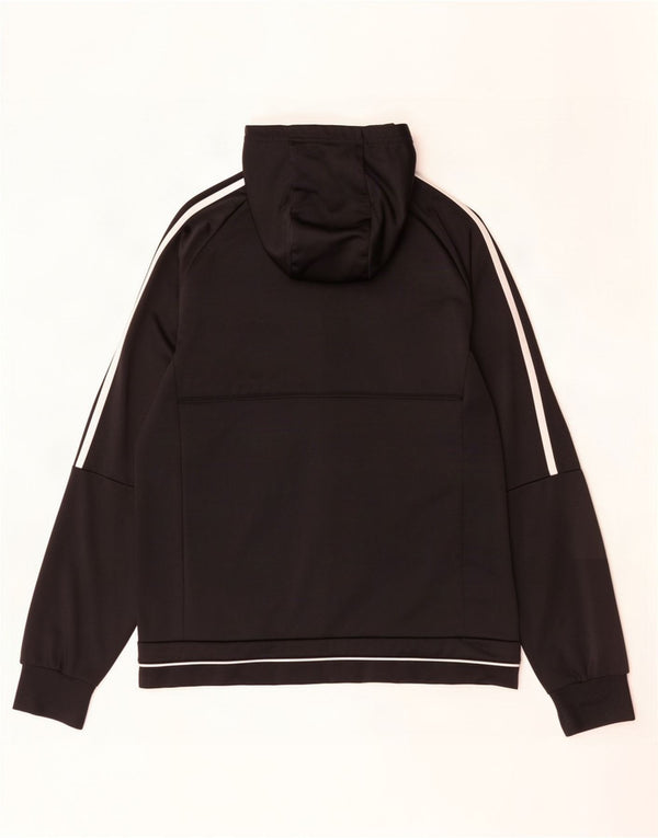 Adidas Męska bluza dresowa z kapturem, średnia czarna poliester