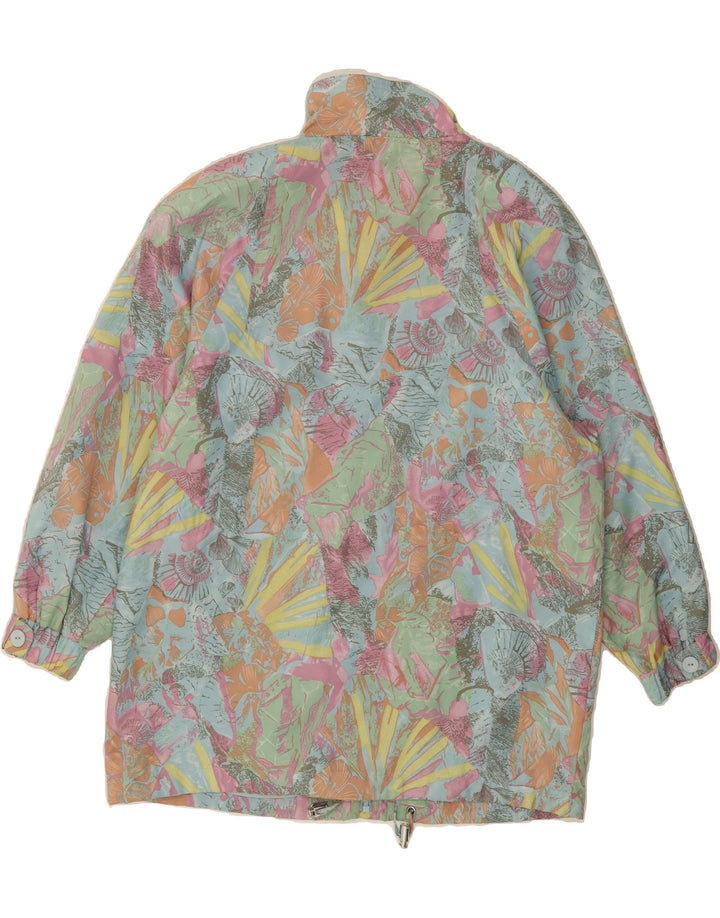 VINTAGE Womens Windbreaker Coat EU 42 Large Multicoloured Floral Polyester Vintage Vintage and Second-Hand Vintage from Messina Hembry 