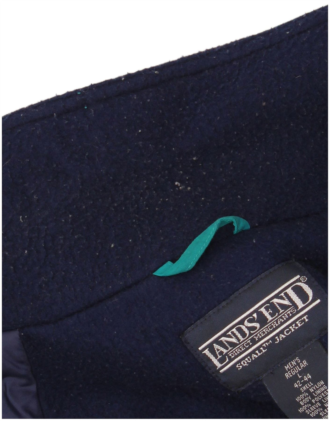 Męska kurtka wiatrówka LANDS END UK 42/44, duża, zielona nylonowa