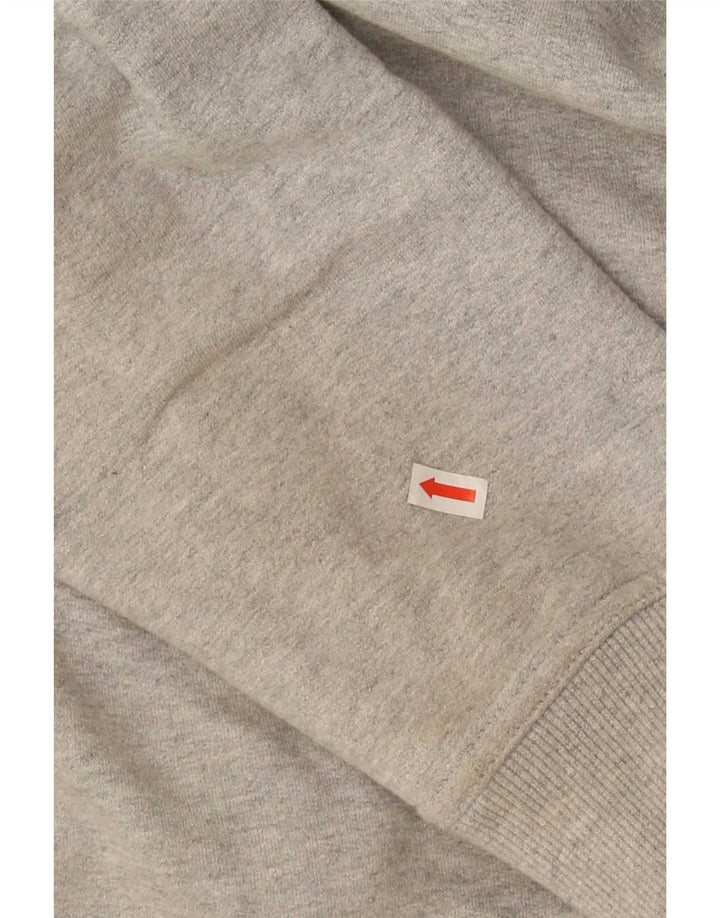 Crew Clothing Męska bluza z zamkiem błyskawicznym, duża, szara bawełna