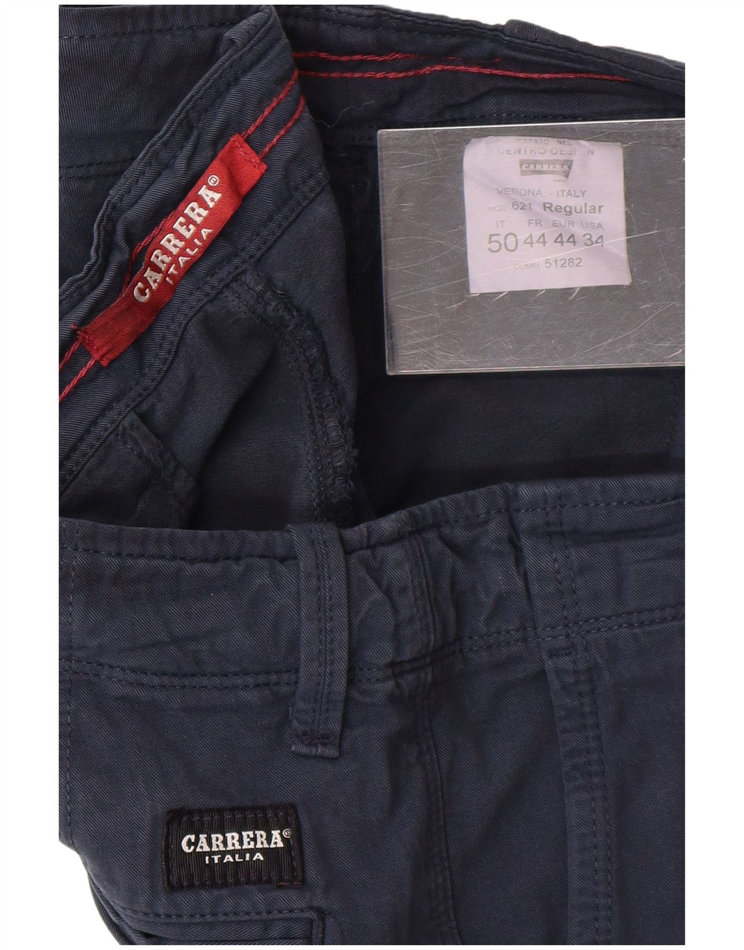 Męskie spodenki Chino Carrera W34, duże, granatowe