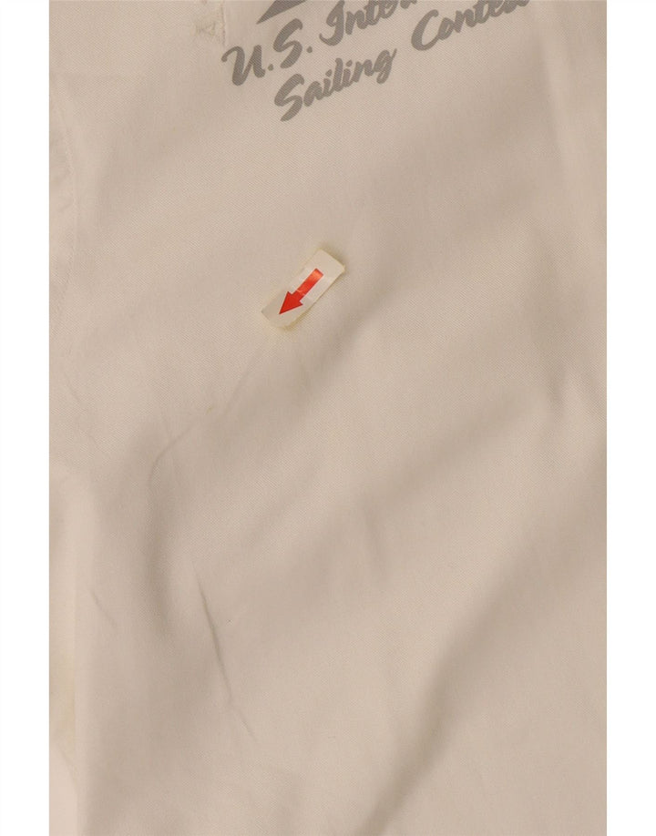 Męska koszula graficzna North Sails 2XL w kolorze złamanej bieli, bawełniana