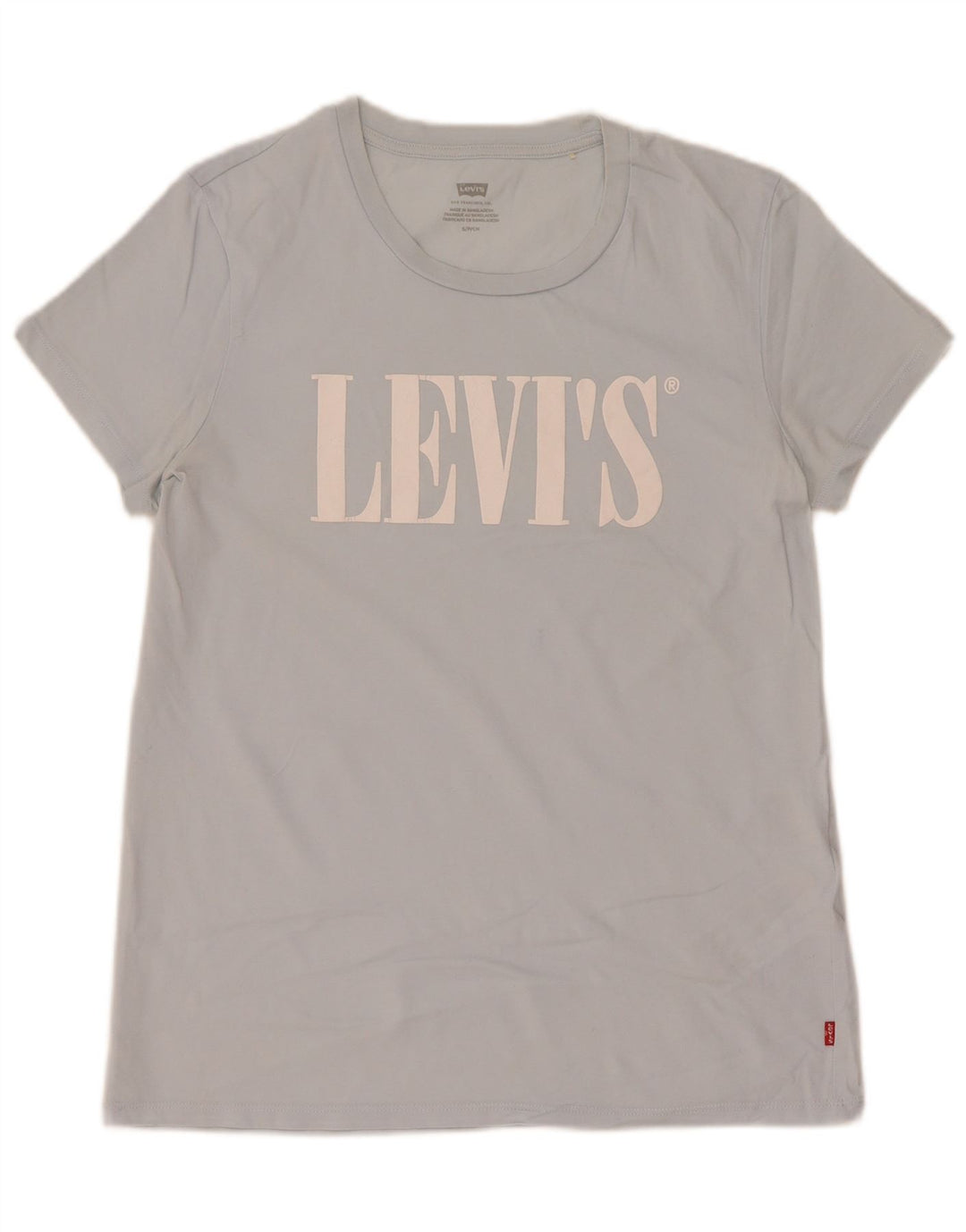 Męska koszulka z grafiką Levi's Top UK 10 Small Blue Cotton