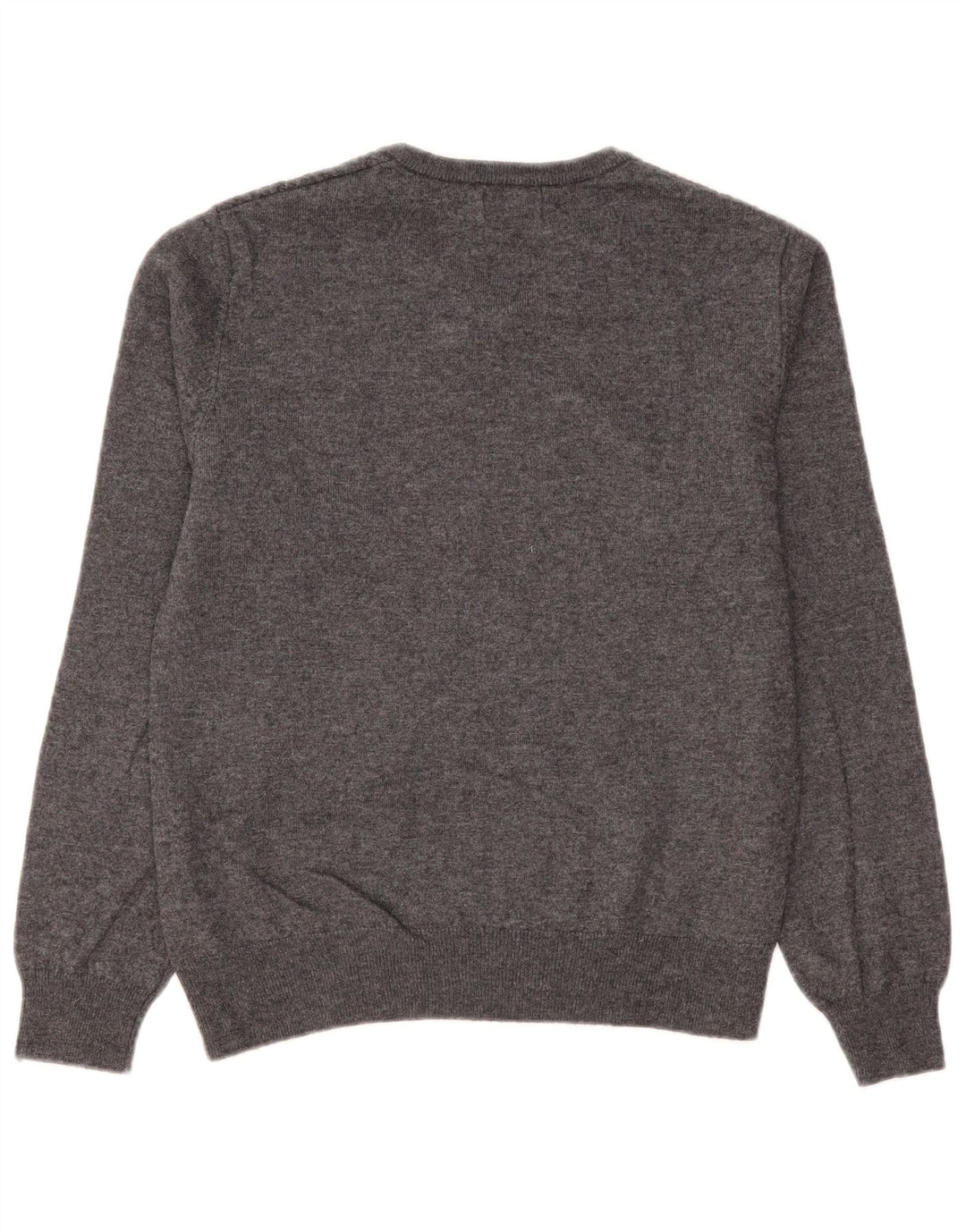 Męski sweter Kappa z dekoltem w szpic, mały, szary, wełniany Chevron