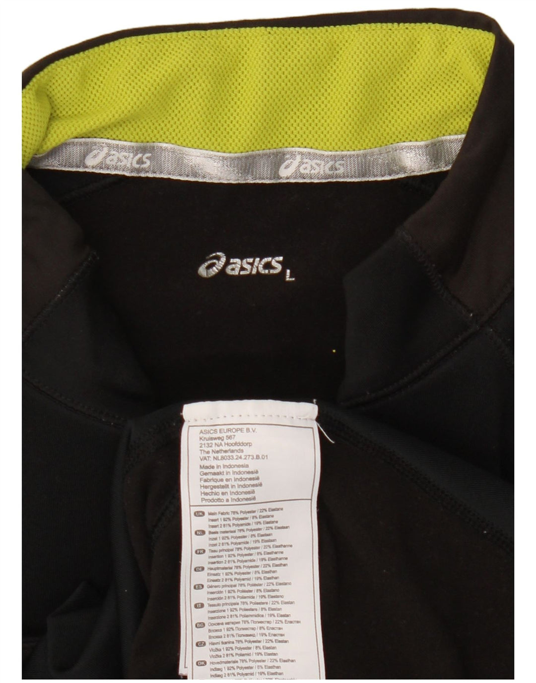 Męski dres Asics z zamkiem błyskawicznym i dużym, czarnym blokiem kolorów