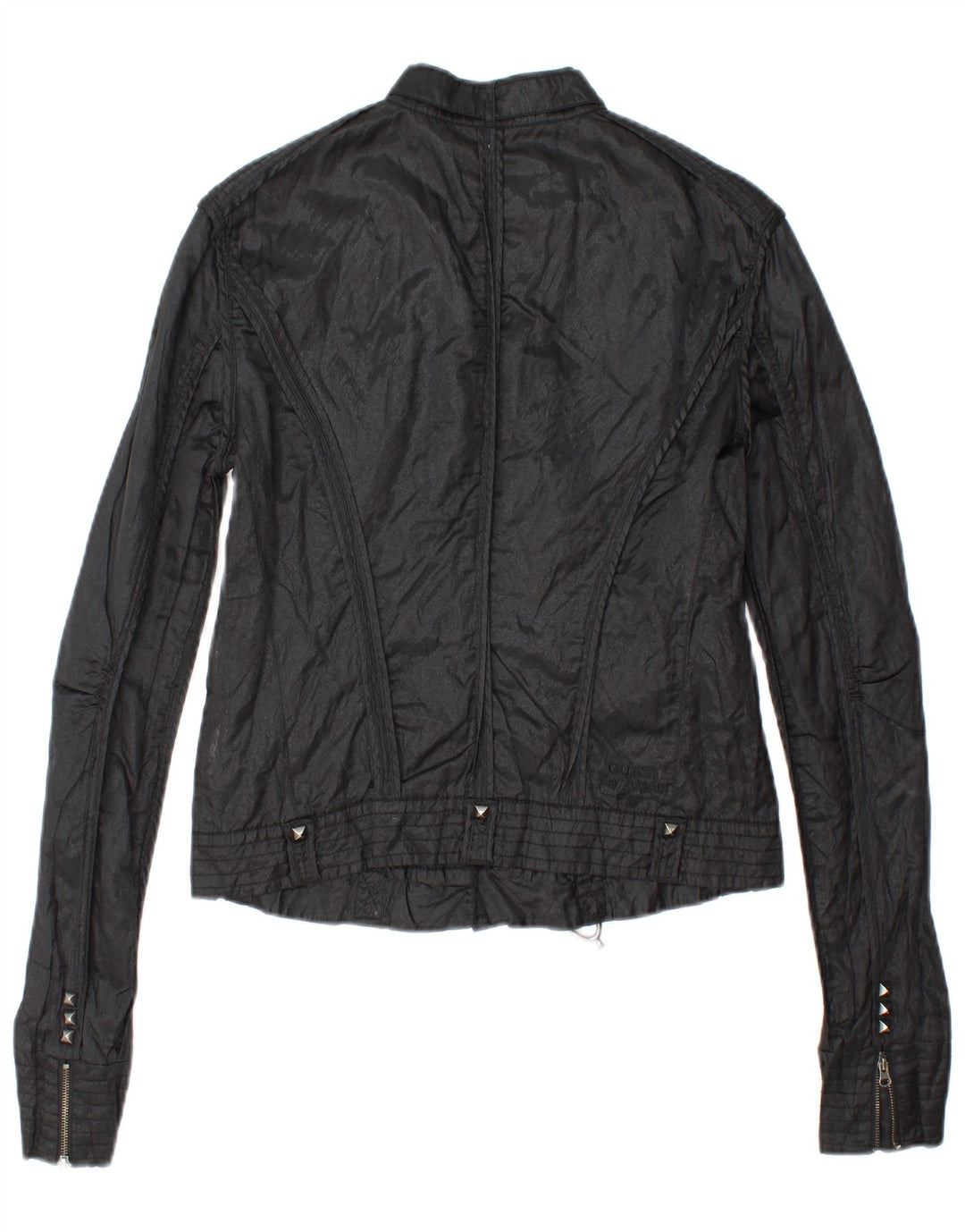 Damska kurtka GUESS Crop Utility UK 14, duża, czarna, bawełniana