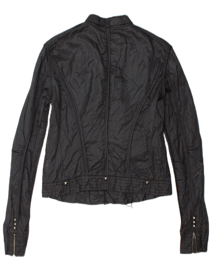 Damska kurtka GUESS Crop Utility UK 14, duża, czarna, bawełniana