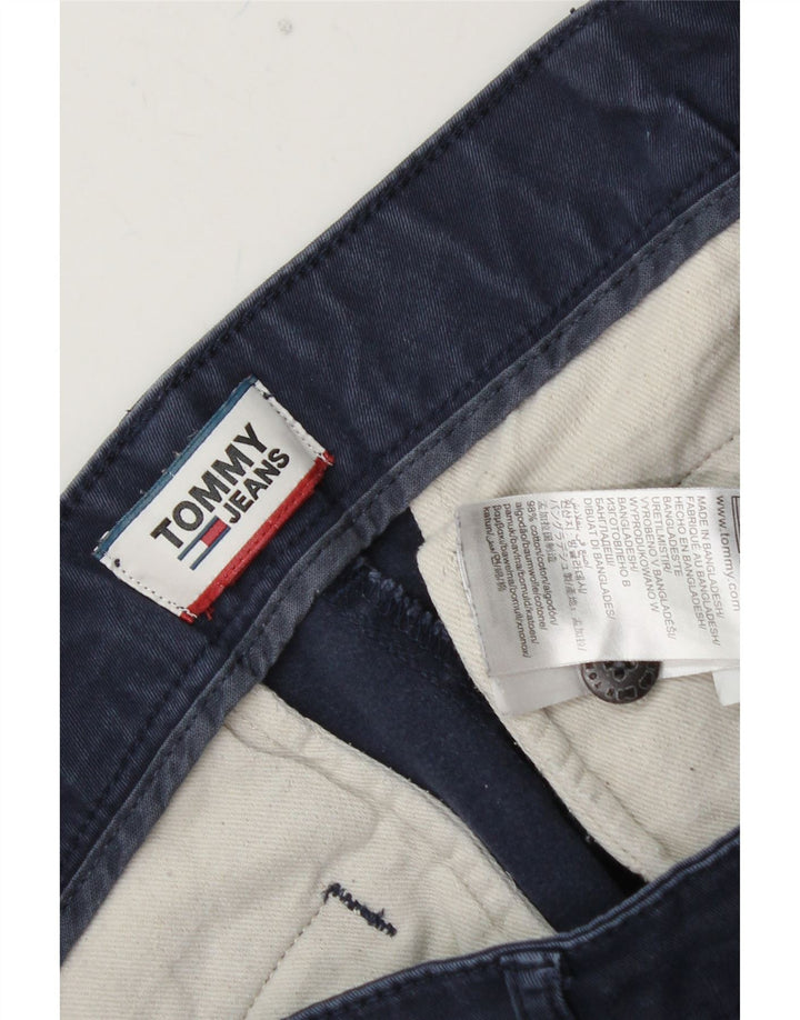 Męskie spodnie typu slim chino TOMMY HILFIGER W32 L30 Granatowa bawełna