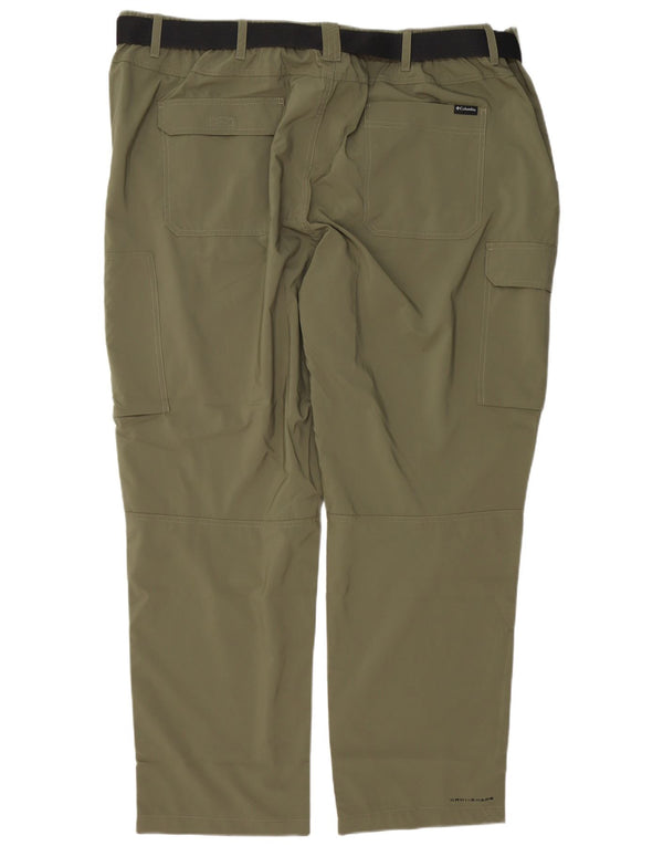 Męskie proste spodnie cargo Columbia W54 L32 Khaki poliester