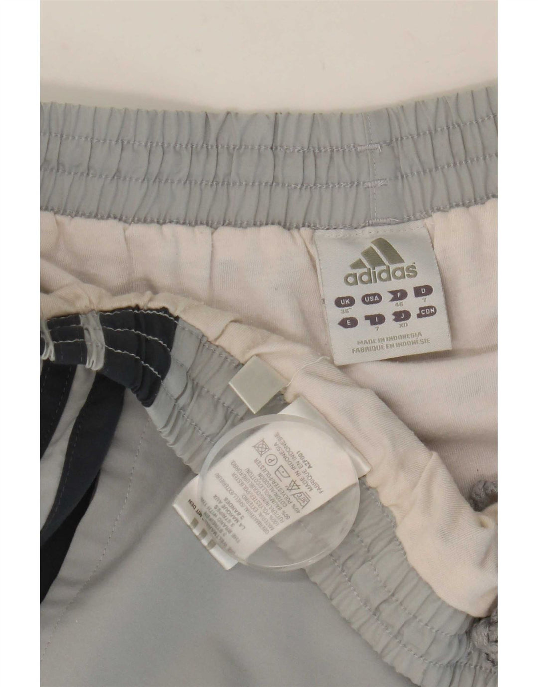Męskie spodenki sportowe Adidas, duże, szare, bawełniane z blokami kolorów