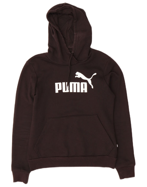 Damski sweter z kapturem i grafiką PUMA UK 10, mały, czarny poliester