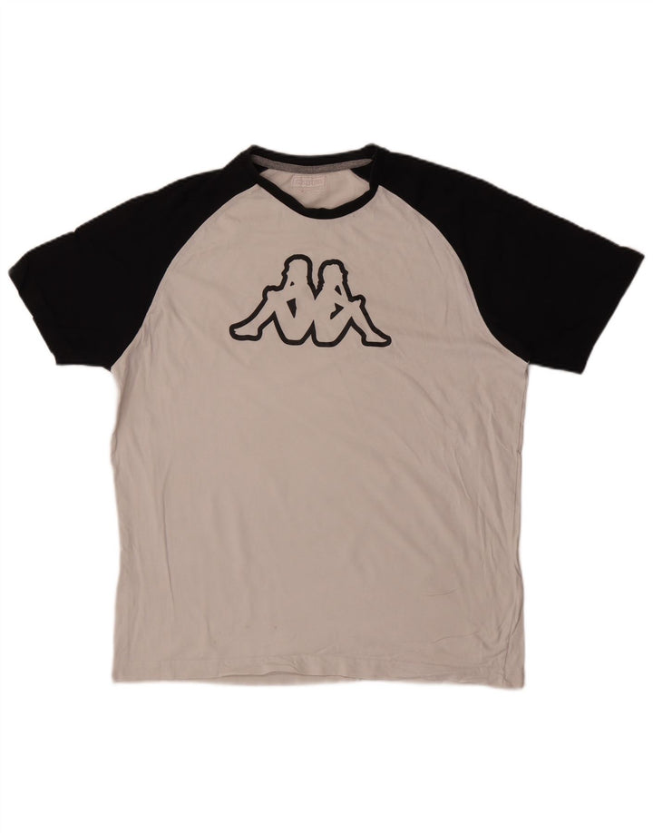 Męski T-shirt z grafiką Kappa Top XL w kolorze białym