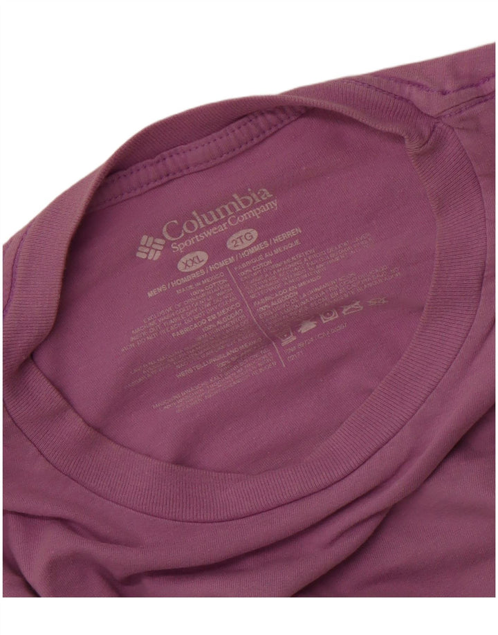 Męska koszulka z grafiką COLUMBIA Top 2XL Fioletowa bawełna