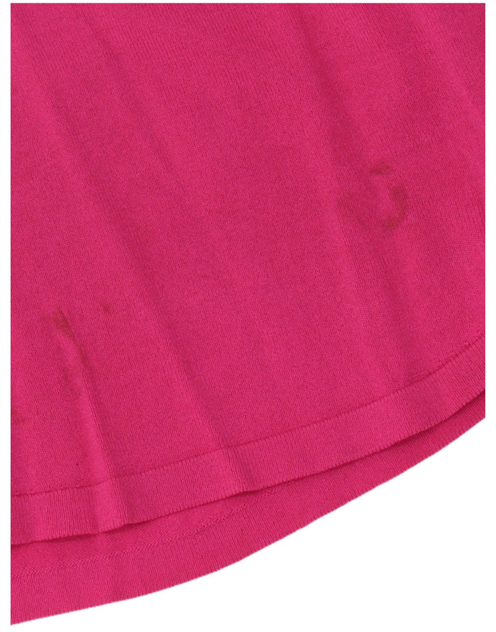 T-shirt damski Zara Top UK 12 Średni różowy wiskoza