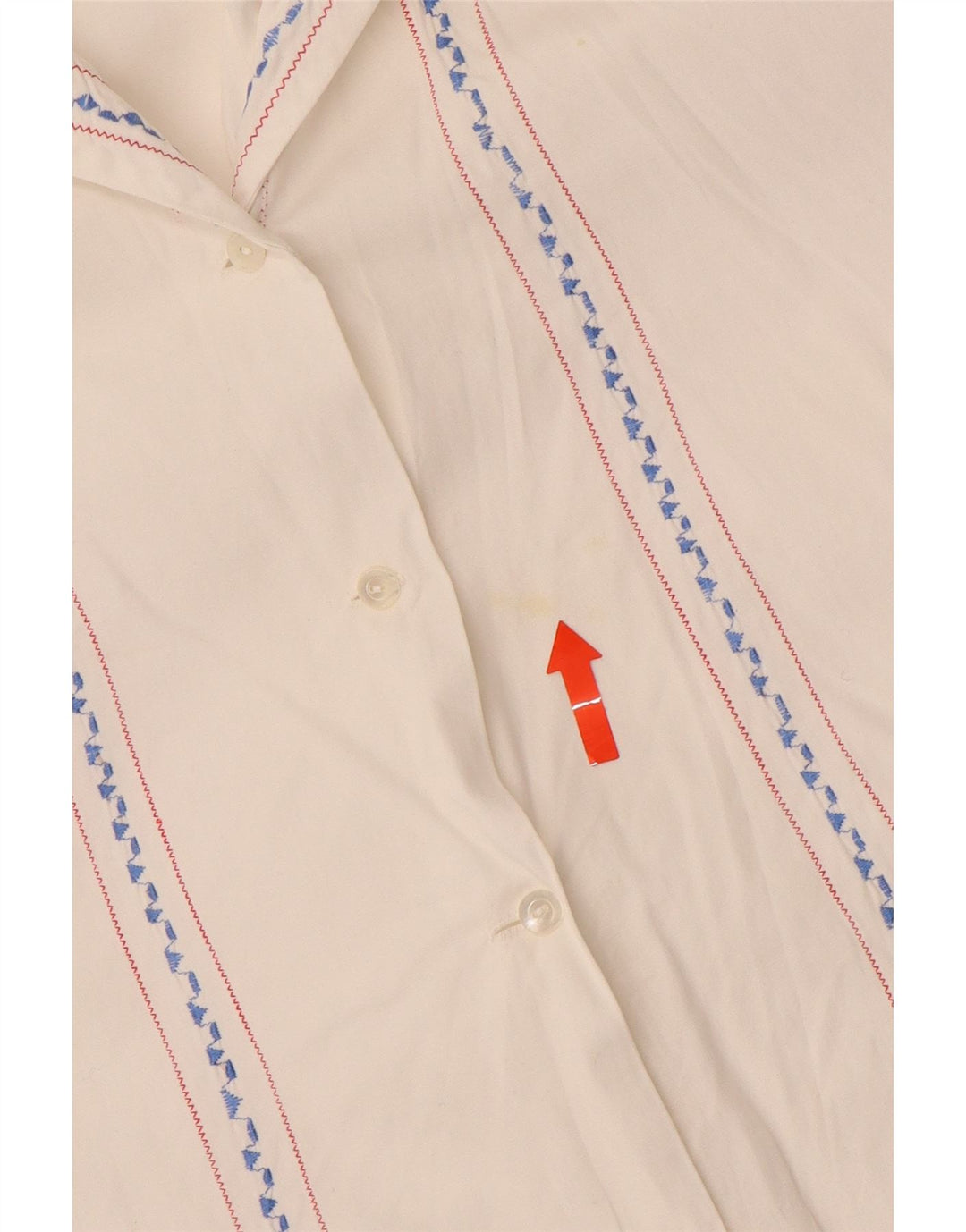 Damska bluzka koszulowa VINTAGE UK 16 w duże białe paski