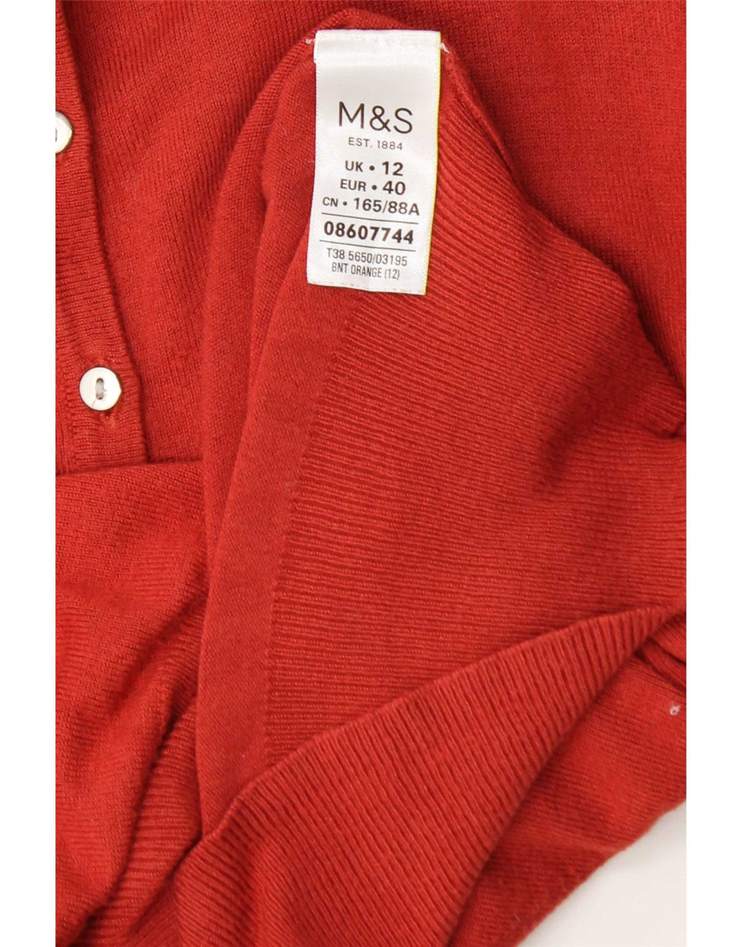 Sweter damski Marks & Spencer UK 12, średni czerwony, wiskoza