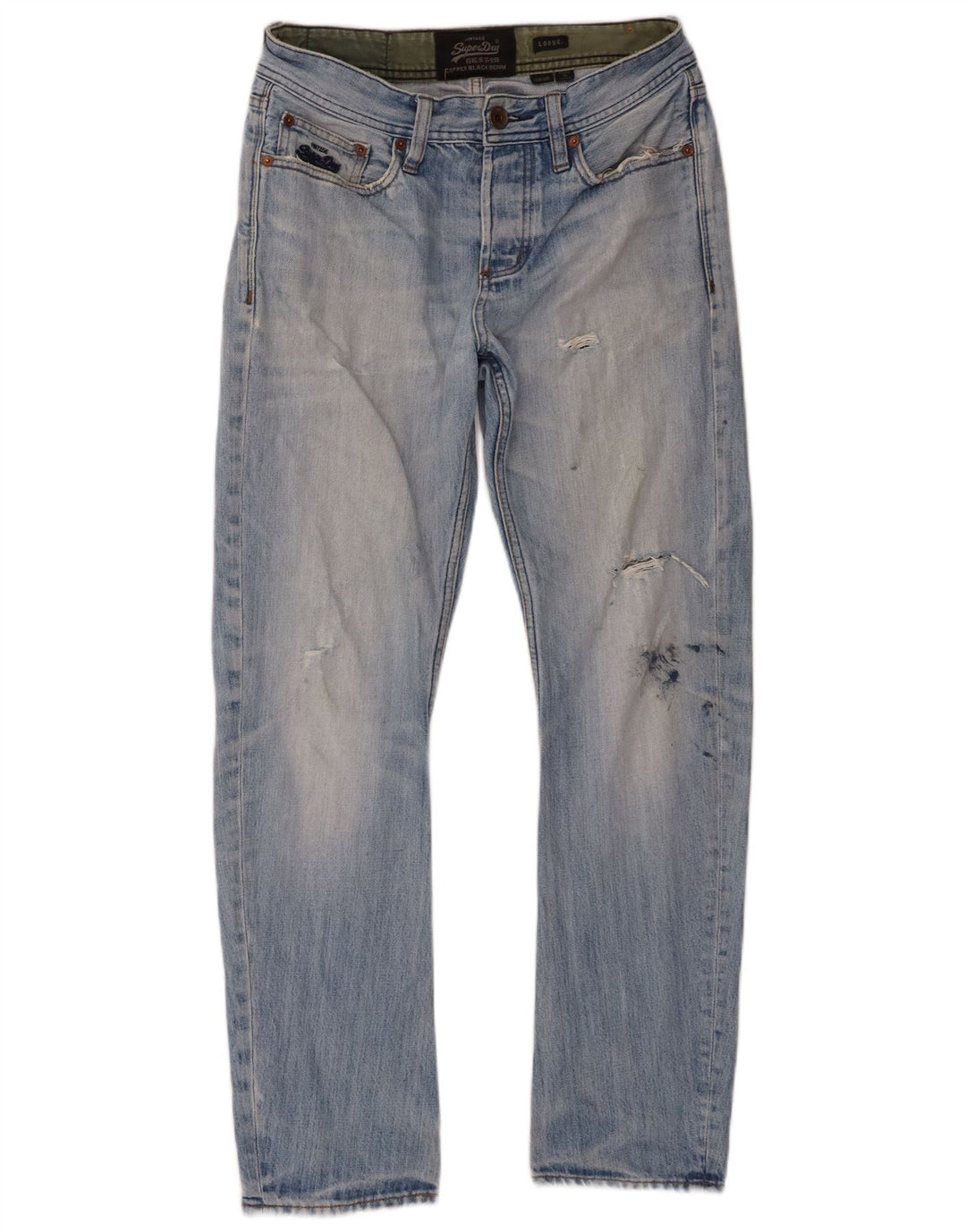 Męskie luźne dżinsy Superdry W30 L30, niebieska bawełna