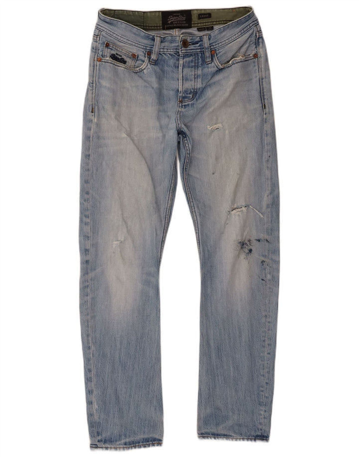 Męskie luźne dżinsy Superdry W30 L30, niebieska bawełna