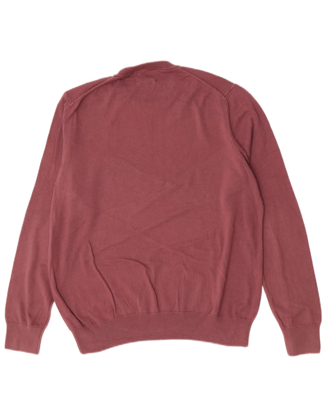 Marks & Spencer Męski sweter z okrągłym dekoltem XL, różowy, bawełniany