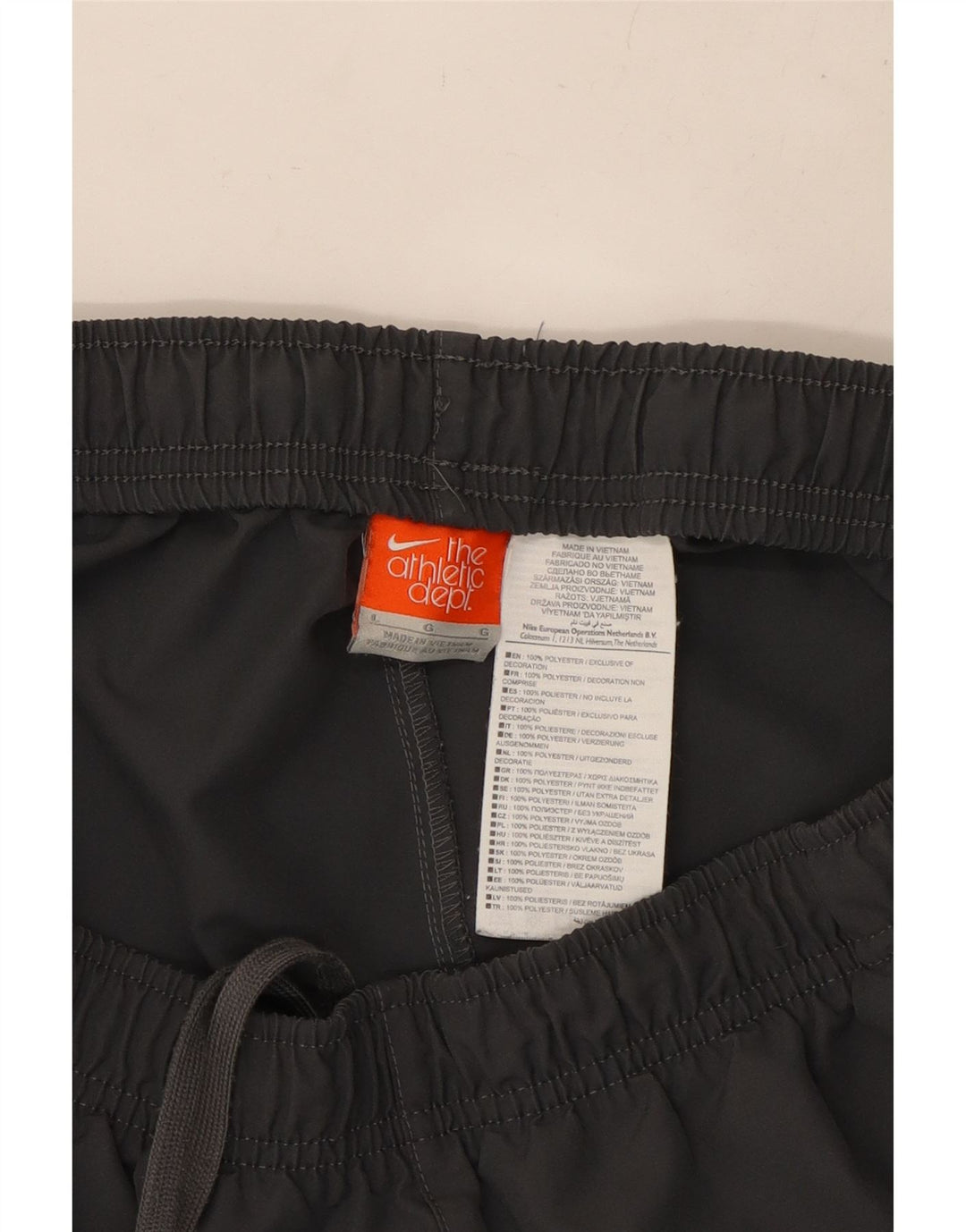 Męskie spodenki sportowe NIKE, duże, szare, z poliestru