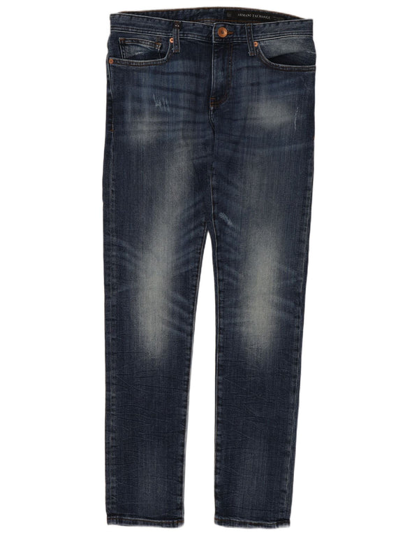 Armani Exchange Męskie jeansy slim W31 L31 Granatowe bawełniane