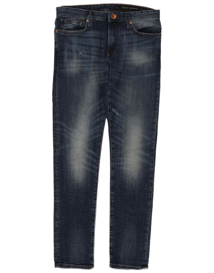 Armani Exchange Męskie jeansy slim W31 L31 Granatowe bawełniane