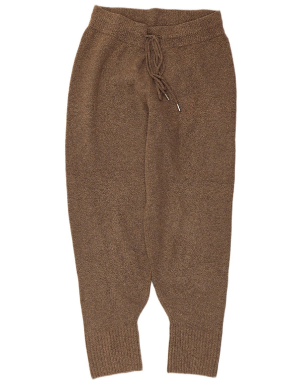 Damskie dzianinowe spodnie dresowe Zara Joggers UK 12 Średniobrązowe nakrapiane