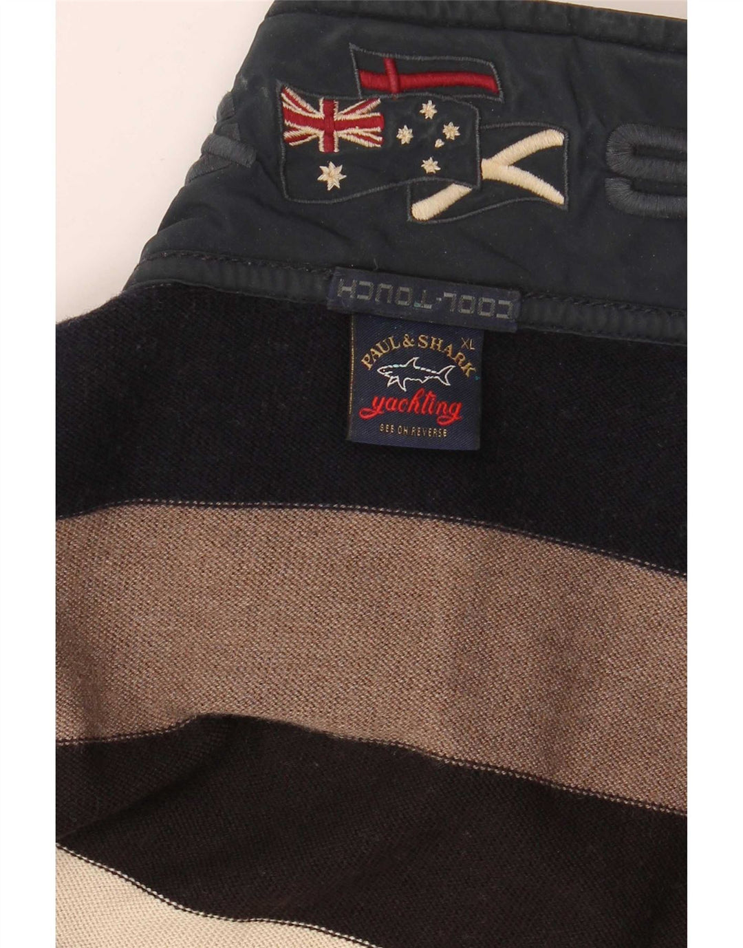 Męski sweter Paul & Shark z zamkiem błyskawicznym XL, wielokolorowe paski