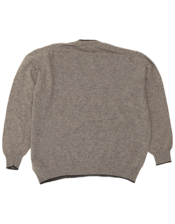 Męski sweter Fila z okrągłym dekoltem 2XL, szara wełna