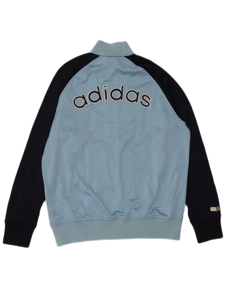Chłopięca bluza dresowa Adidas z grafiką, 15-16 lat, niebieska, z blokami kolorów